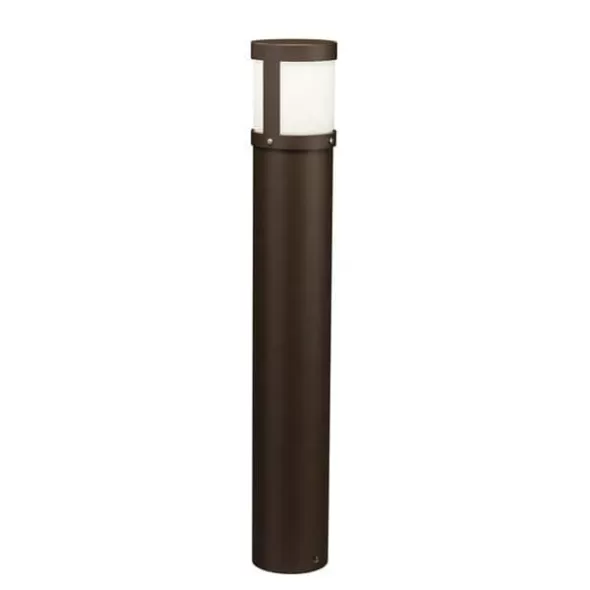 3.57 W 2800K Integrated LED Textured Architectural Bronze Aluminum T-Style Bollard Light | KIC16131AZT28