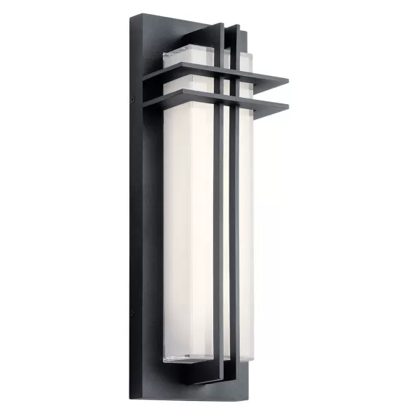 12.5 W 3000K Integrated LED Textured Black Aluminum Wall Light | KIC49297BKTLED