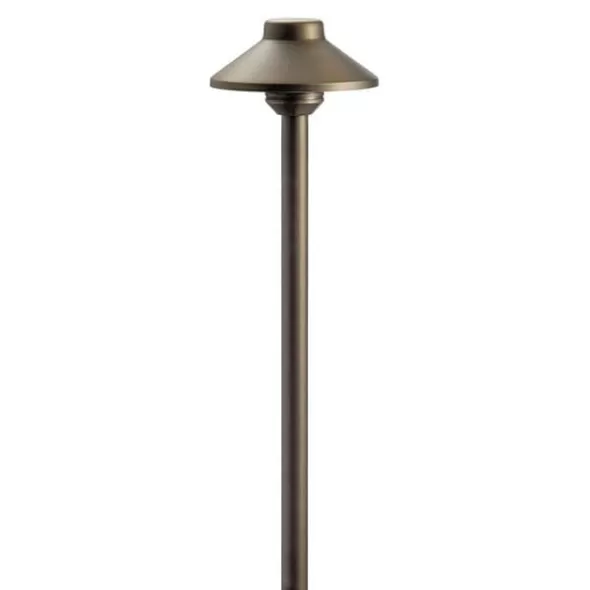 16 W Bi-Pin T3/G4 LED Centennial Brass Stepped Dome Path Light | KIC15505CBR