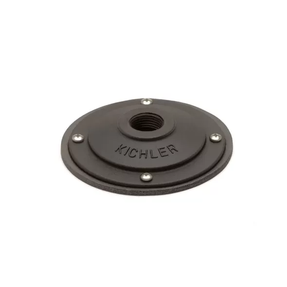 Textured Black Aluminum For 12 V Landscape Lights Surface Mounting Flange