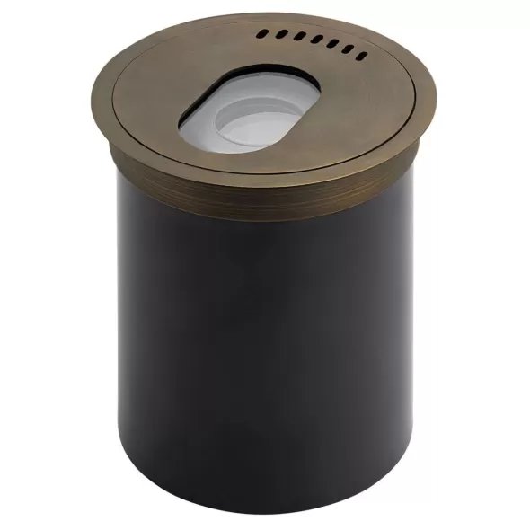7 W Bi-Pin LED Centennial Brass Articulating with Brass Trim Well Light | KIC15788CBR