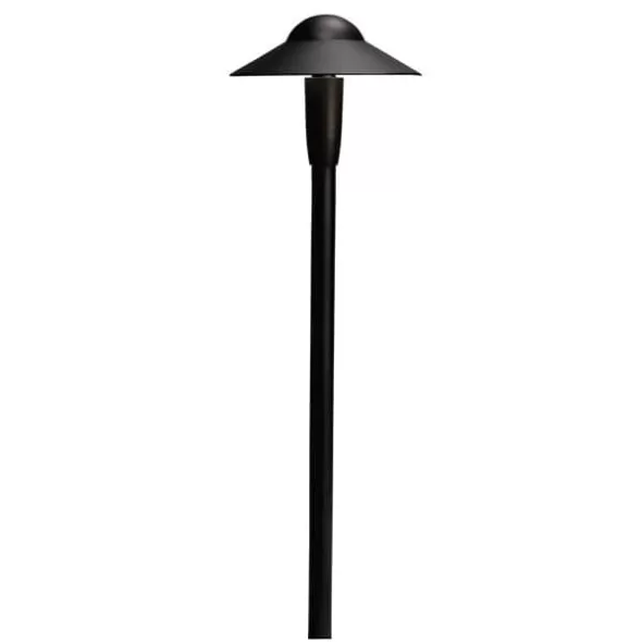 9 W 3000K Integrated LED Textured Black Aluminum Dome Path Light | KIC15870BKT30R