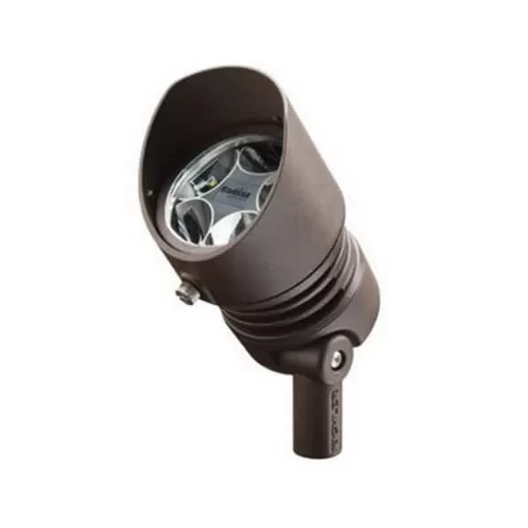 32.5 W 2700K Integrated LED Textured Architectural Bronze Die-Cast Aluminum Design Pro Series 35 Degrees Flood Beam Accent Light | KIC16007AZT27
