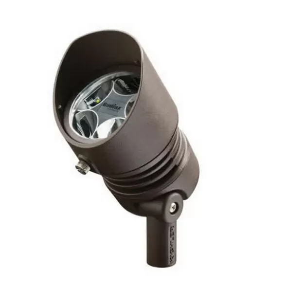 65 W 2700K Integrated LED Textured Architectural Bronze Die-Cast Aluminum Design Pro Series 35 Degrees Flood Beam Accent Light | KIC16010AZT27