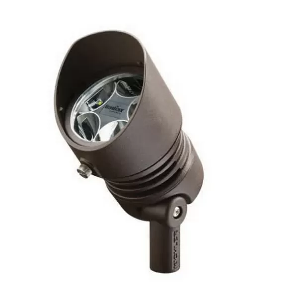 65 W 3000K Integrated LED Textured Architectural Bronze Die-Cast Aluminum Design Pro Series 60 Degrees Wide Flood Beam Accent Light | KIC16011AZT30