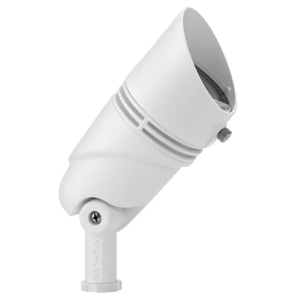 12 W 3000K Integrated LED White Aluminum 35 Degrees Flood Beam Large Adjustable Accent Light | KIC16019WHT30