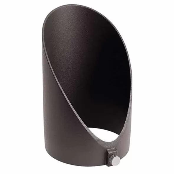 3.5" x 6" Textured Black Aluminum For 12 VAC LED Lights Long Cowl
