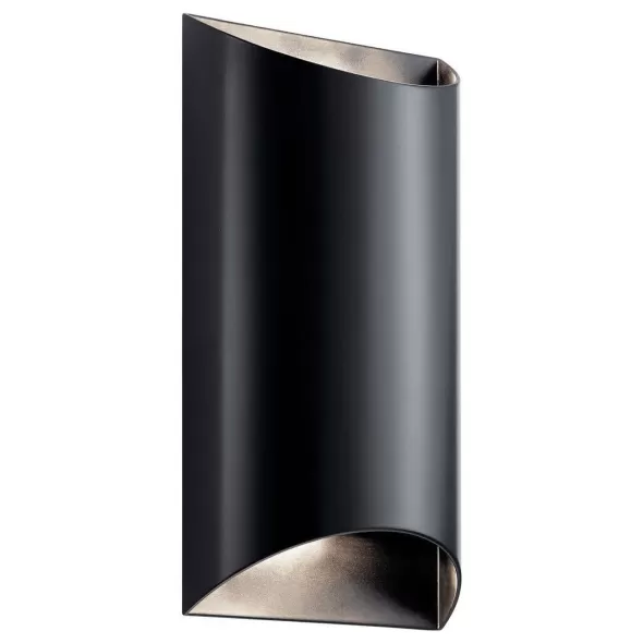 40 W 3000K Integrated LED Black Aluminum Wall Light | KIC49279BKLED