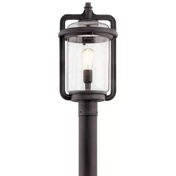 150 W E26 Medium A21 Incandescent Weathered Zinc Aluminum Outdoor Post Light | KIC49869WZC