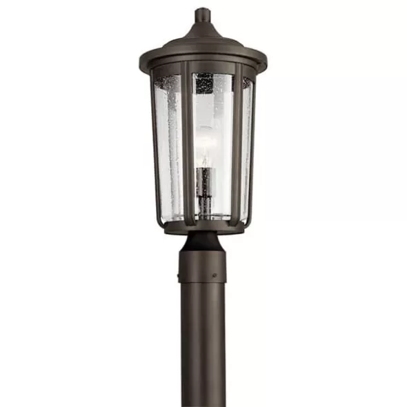 100 W E26 Medium A19 Incandescent Olde Bronze Aluminum Outdoor Post Light | KIC49895OZ