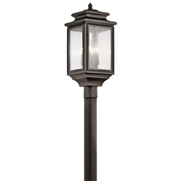 3" x 84" Olde Bronze Aluminum For Outdoor Post Lights Direct Burial Post