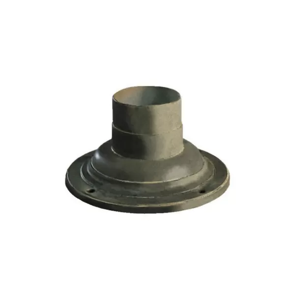 7" x 3.5" Black Cast Aluminum For Outdoor Lights Pedestal Mount