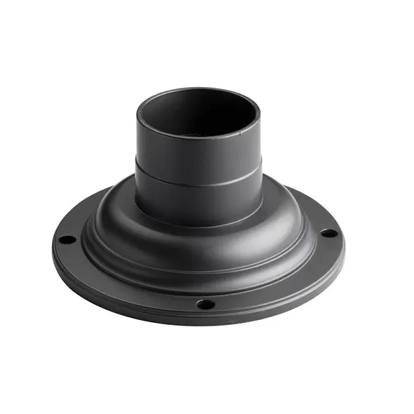 7" x 3.5" Black Cast Aluminum For Outdoor Lights Pedestal Mount