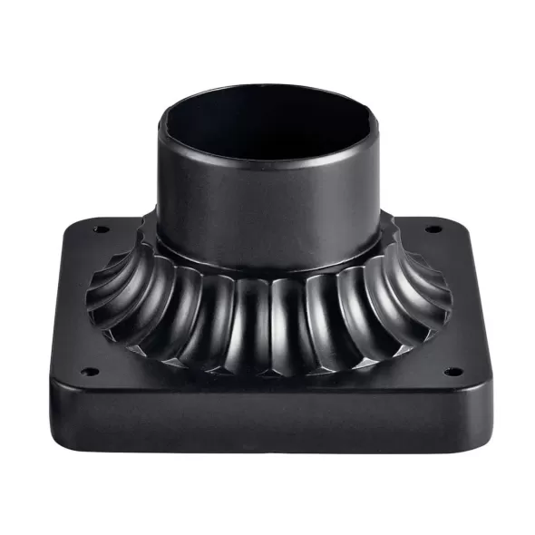5.75" x 3.5" Black Aluminum For Outdoor Lights Pedestal Mount