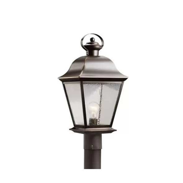 150 W E26 Medium A19 Incandescent Olde Bronze Brass Outdoor Post Light | KIC9909OZ