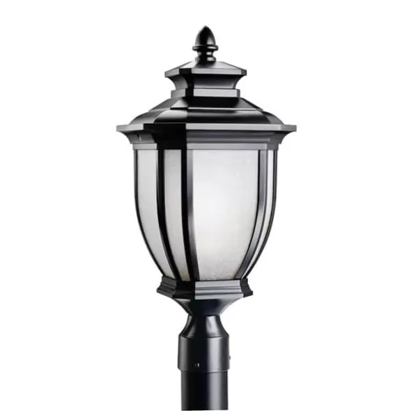 150 W E26 Medium A19 Incandescent Black Aluminum Outdoor Post Light | KIC9938BK