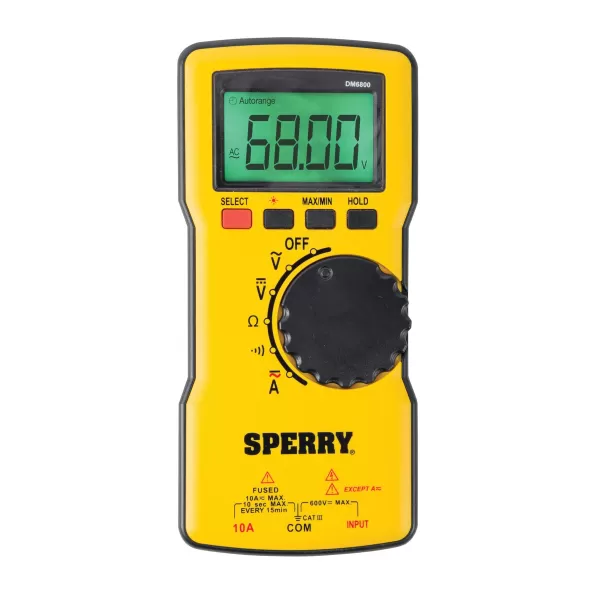 600 VAC/VDC Voltage 10 A Amperage Digital Multimeter | KNGDM6800