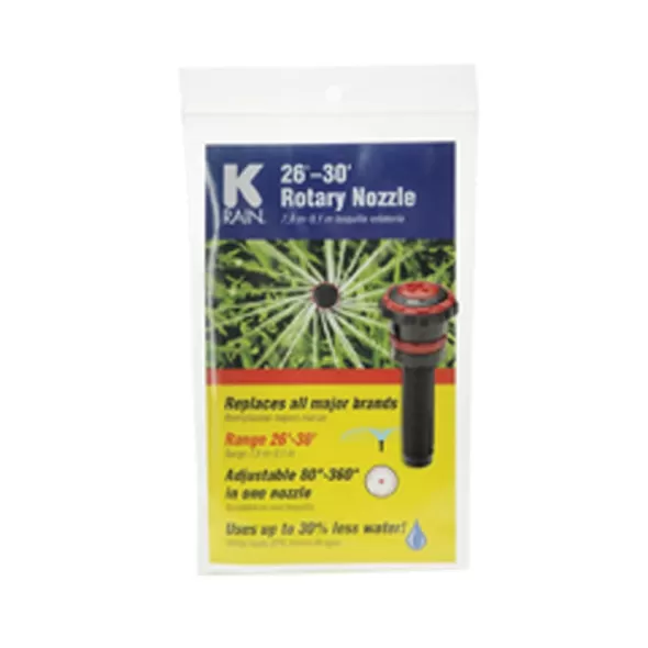 K Rain Rotary Spray Nozzle 26' - 30' Adjustable 80 - 360 Degrees Gray | RN300-ADJ