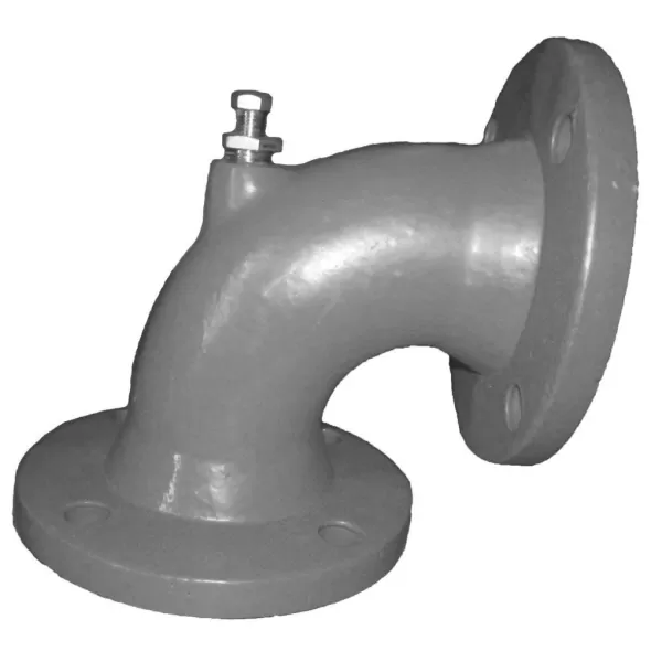 3" Flanged 12 to 14 mil Epoxy Coated Ductile Iron 90 Degrees Elbow | LEMFF390