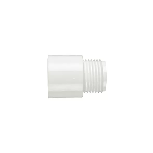 American Granby Hose Adapter, MHT x Slip White PVC/Brass 3/4" | LSCMHT103