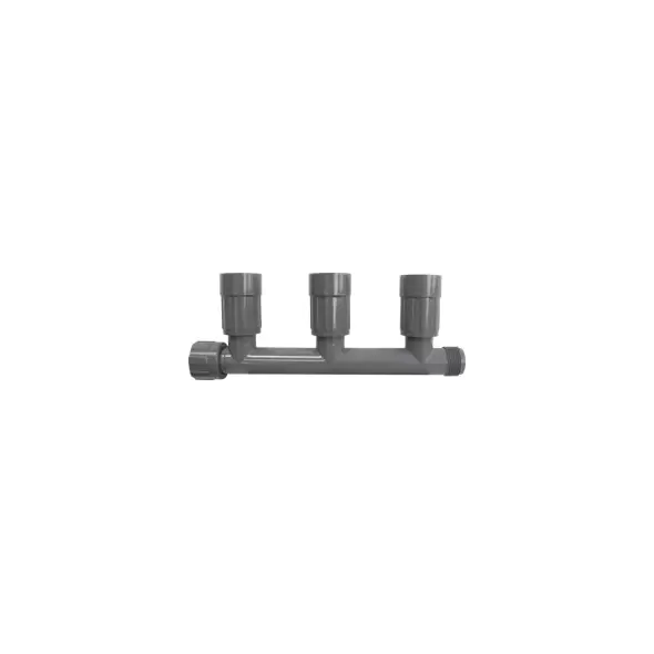 Gray PVC 3 Port Female Valve Manifold | 1201310