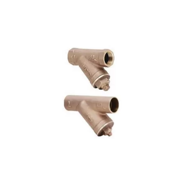 2" Solder 8.63" L Lead-Free Bronze 145LF Series with Brass Plug Y-Strainer | MAT145C08LF