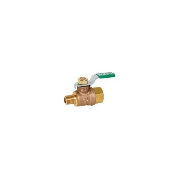 1/4" Male x Female Test Cock Lead-Free Bronze 600 psi Ball Valve | MAT755MF1LF