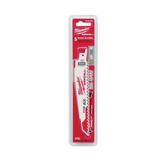 6" Bright Reciprocating Demolition Tapered Back For Reciprocating Saws Saw Blade | MKE48005021