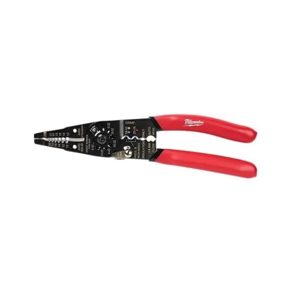 Rubber Handle Red with Crimper Multi-Purpose Wire Stripper | MKE48226579
