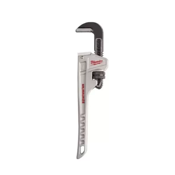 10" Aluminum Ergonomic For Turn Threaded Pipe and Pipe Fittings Pipe Wrench | MKE48227210