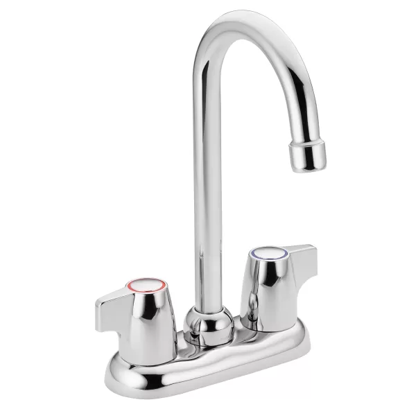 1/2" IPS 10-1/2" Metal Chrome 2-Handle High Arc Bar Faucet | MON4903