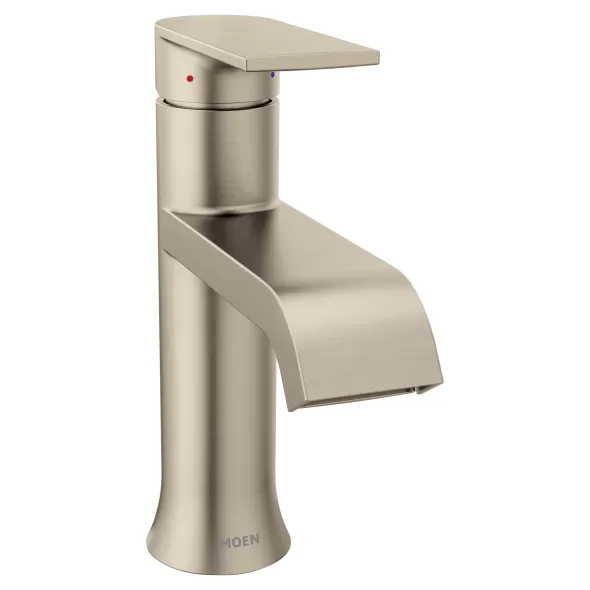 3/8" Compression 5-7/8" x 7-3/8" Metal Brushed Nickel 1-Handle High Arc Bathroom Faucet | MON6702BN