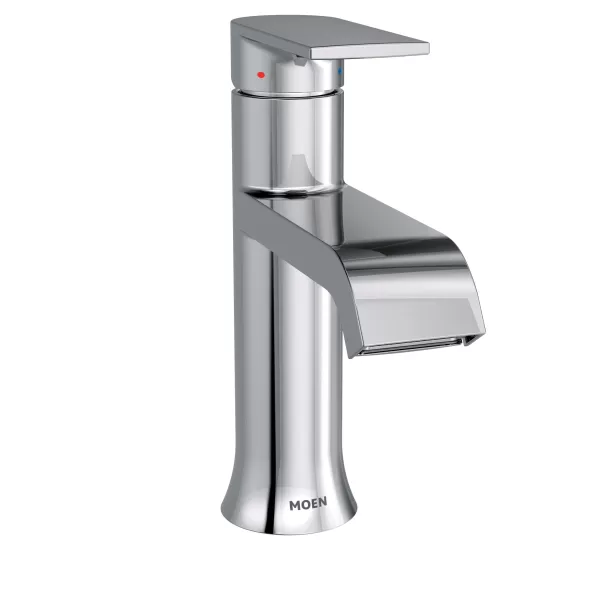 3/8" Compression 5-7/8" x 7-3/8" Metal Chrome 1-Handle High Arc Bathroom Faucet | MON6702