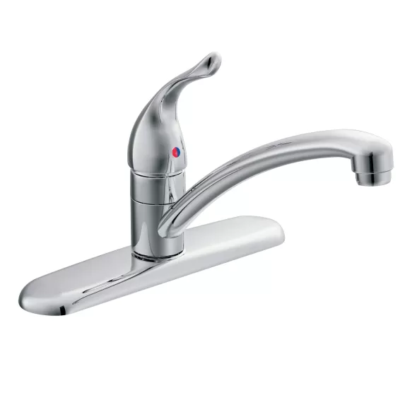 3/8" Compression 8-1/2" Metal Chrome 1-Handle Kitchen Faucet | MON67425