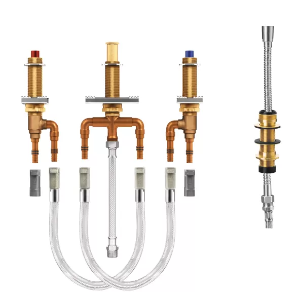 1/2" PEX 10 to 24" Metal with Diverter Roman Tub Rough-In Valve | MON9793