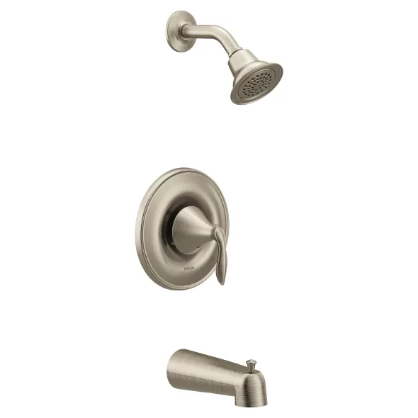 1/2" IPS Copper 3-1/2" Metal Brushed Nickel Eva 1-Handle Tub/Shower Trim Kit | MONT2133BN
