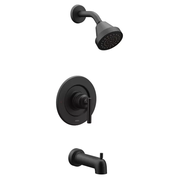 1/2" x 5/8" IPS Copper 7" Metal Matte Black 1-Handle Eco-Performance Tub/Shower Trim Kit | MONT2903EPBL