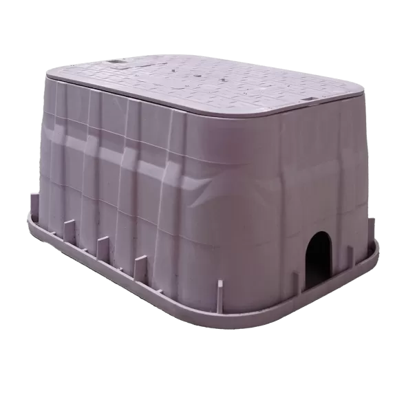 13" x 20" Rectangular Purple Box Reclaimed Water Pro-Spec with Overlapping Purple Cover Jumbo Valve Box | NDB318PBCR