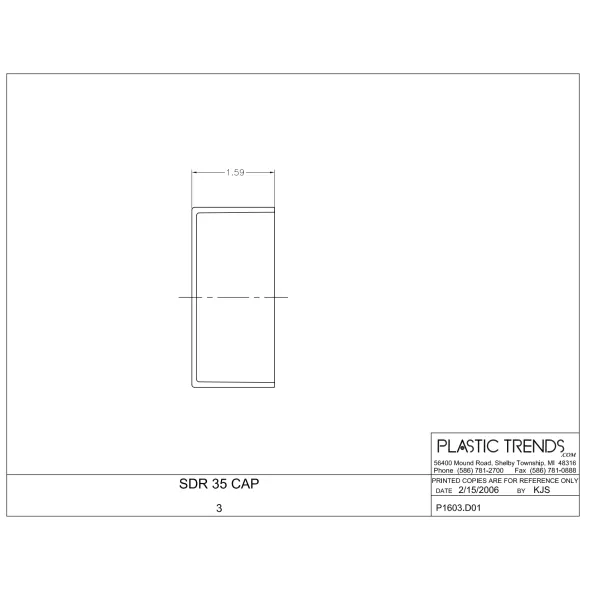 3" Hub White PVC Solvent Weld Drain Cap | NDP3P06