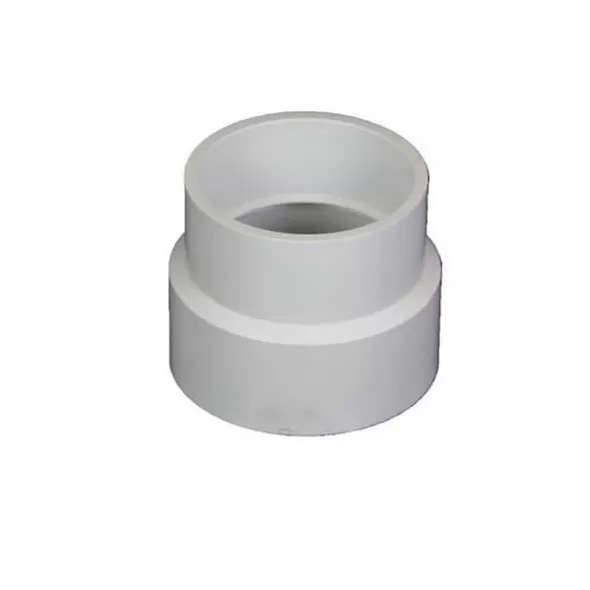 3" x 4" DWV Hub x S&D Hub White PVC DWV to Sewer and Drain Solvent Weld Adapter | NDP3P12