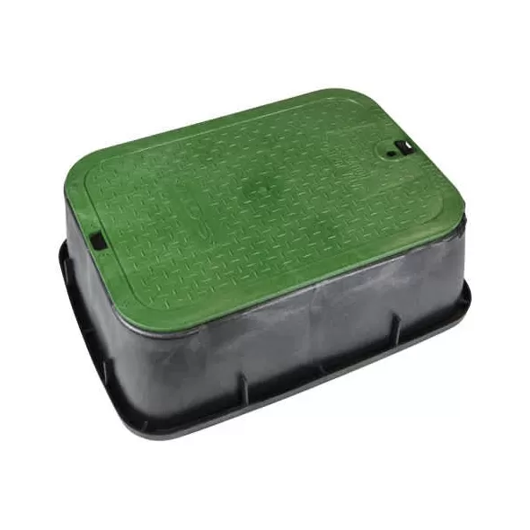 14" x 19" x 6" Rectangular Green Box Irrigation Control Valve Standard Tapered Extension Valve Box | NDB116TBC