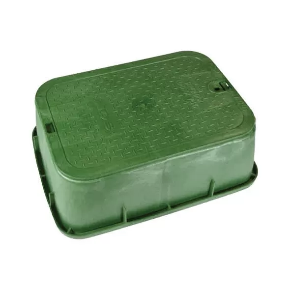 14" x 19" x 6" Rectangular Green Box Irrigation Control Valve Standard Tapered Extension Valve Box | NDB116TBC