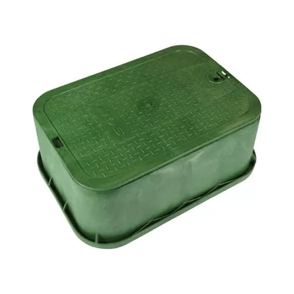 19" x 14" x 6" Rectangular Green Box Standard with Cover Extension Valve Box | NDB216