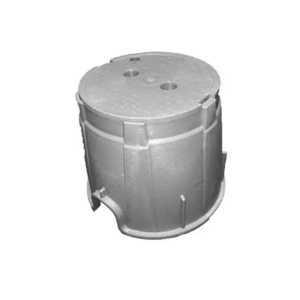 10" Round Gray Box Electric Pro-Spec Corrugated with Overlapping Gray Cover Valve Box | NDB312BCELEC