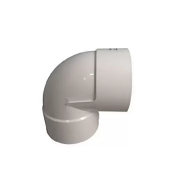 8" Hub PVC P Series SDR-35 90 Degrees 1/4 Bend Short Turn Vent Solvent Weld Sewer Elbow | 8P02