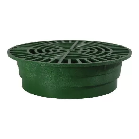 10" Round HDPE Green Flat Drain Grate | NDS1050