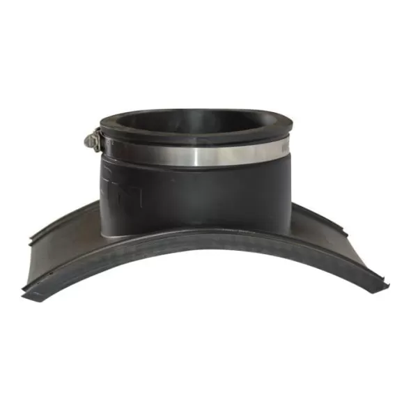 Black PVC Saddle Tee 4 in. 45FS Series Flexible with Clamp | 4T/C