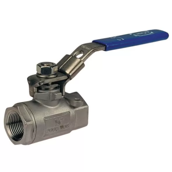 2" FIPT Stainless Steel T-580-S6-R-66-LL Series 2-Piece Ball Valve | NIBT580S6R66LL