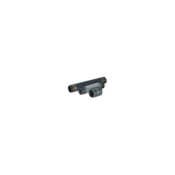 1/2" x 9" MNPT Black Steel Schedule 40 Pipe Nipple | NPB005X09
