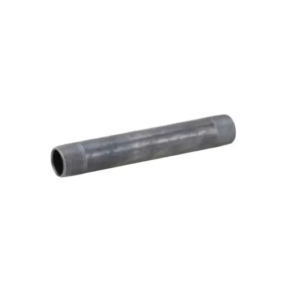 1" x 18" MNPT Black Steel Schedule 40 Pipe Nipple | NPB010X18